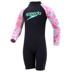 Speedo Completo Bambino Neoprene (Black-Pink Splash)