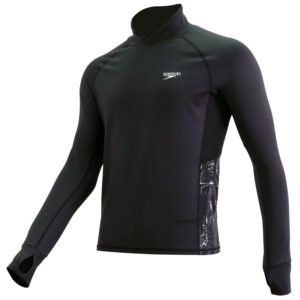 Speedo Maglia Uomo Protect+ (Black-Usa Charcoal)